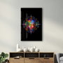 Wallity Pintura Decorativa de Vidrio Templado Multicolor 46 x 72 cm